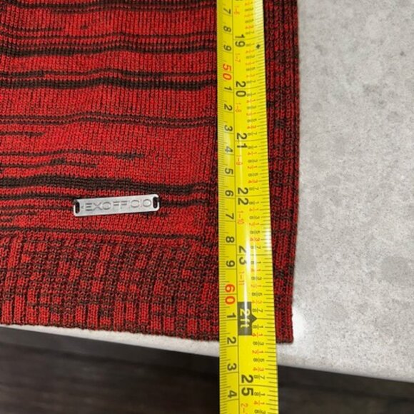 Exofficio 1/2 Zip Mens Wool Blend Sweater Pull-over Red/black Mock Medium - Picture 6 of 8